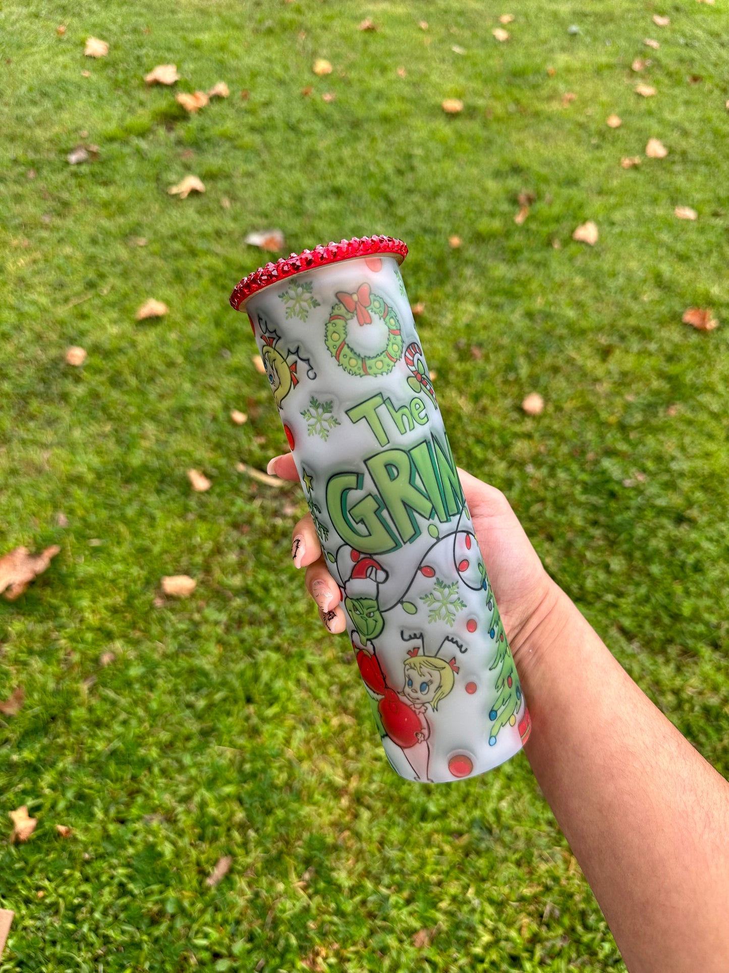 The Grinch Glass Tumbler